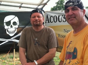 Stuart Kabak and AcousticMusicScene.com's Michael Kornfeld at Pirate Camp in 2012 (Photo: Michelle Diano)