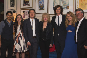 Pictured (l.-r.) are Ethan Jodziewicz, Sierra Hull, Kenneth Pattengale, Lucinda Williams, Joey Ryan, Margo Price and Jed Hilly, the americana Music Association's executive director (Photo: Sarah Como)