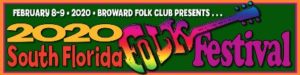 2020 Souh Florida Folk Festival Banner