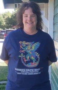 Cheryl Prashker is the artistic director and general manager for the Goderich Celtic Roots Festival, as well as the percussionist with the Celtic roots group RUNA.