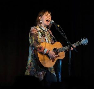 Annie Sumi showcases her talents during the 2018 Northeast Regional Folk Alliance  (NERFA) Conference (Photo: Jake Jacobson)