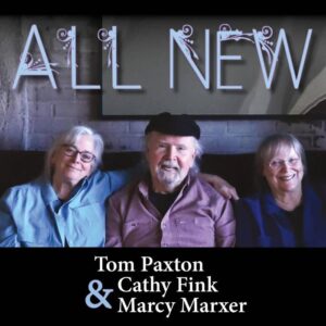 Cover image of the forthcoming live double album collaboration between Grammy Award-winning folk artists Tom Paxton, Cathy Fink & Marcy Marxer that is set for official release on July 29.