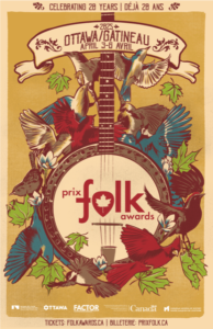 The official poster for the 2025 Canadian Folk Music Awards.