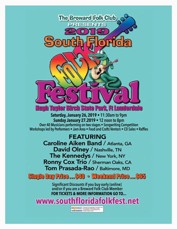 South Florida Folk Festival Set for Jan. 2627