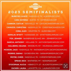 Semifinalists Named in 2023 Songwriter Serenade Competition