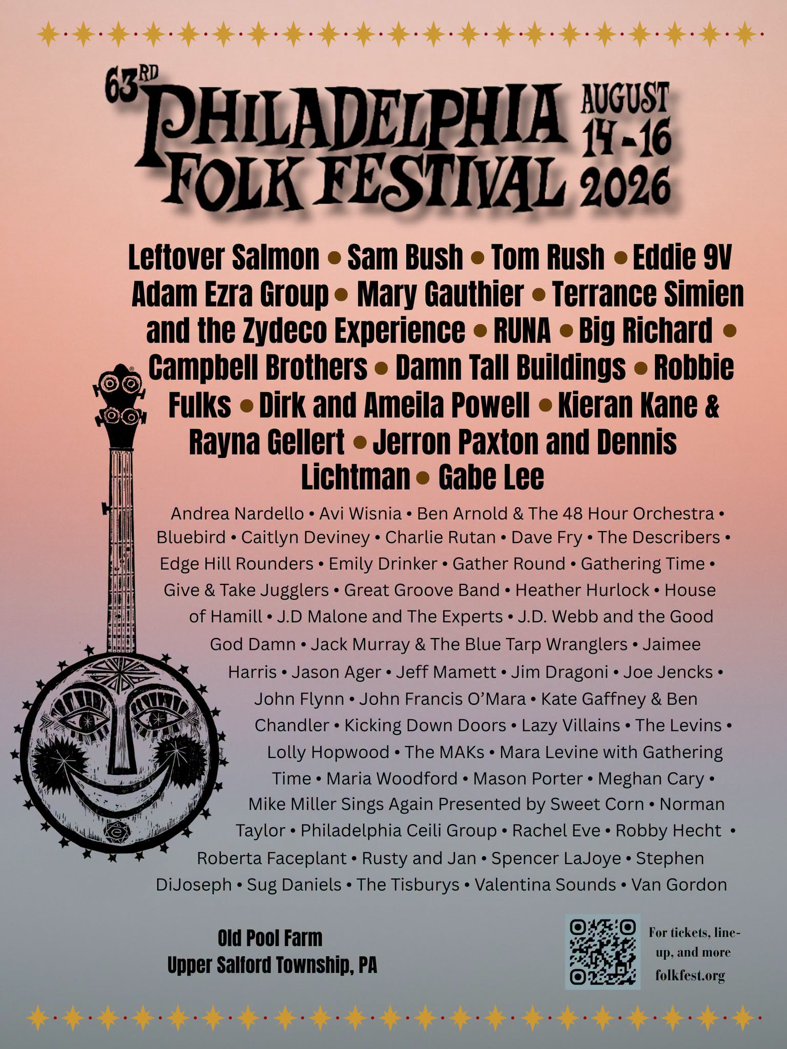 Philadelphia Folk Festival Set for August 14-16